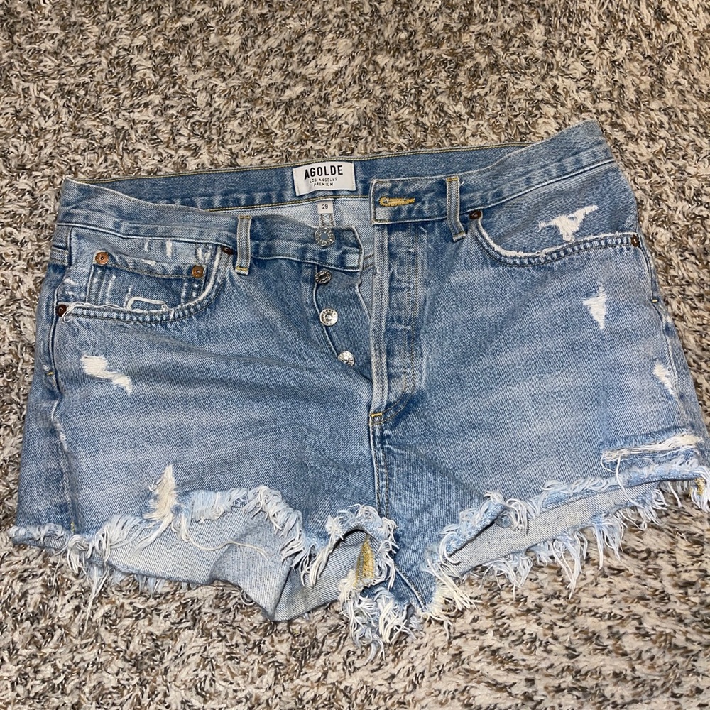 AGOLDE button front shorts